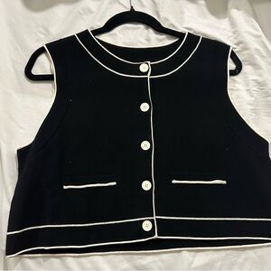 NWT OAK AND FORT BUTTON UP SWEATER VEST